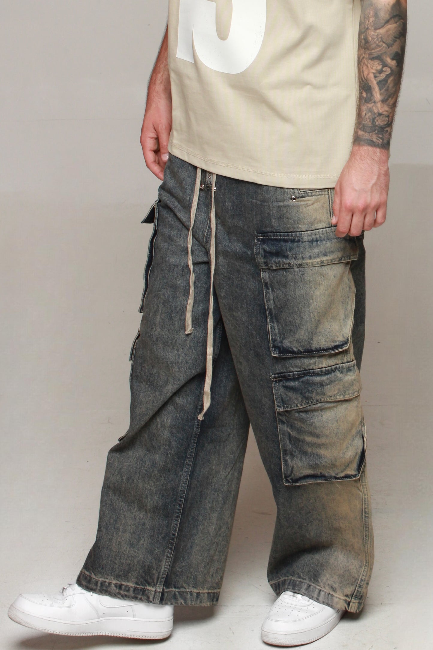 Indigo Double Cargo Jeans